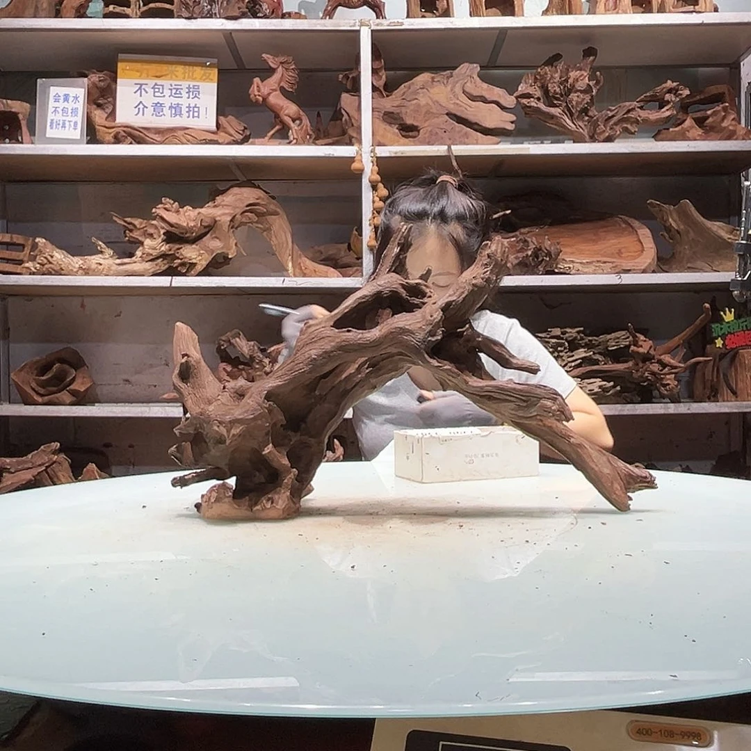 瑶***计镂空紫柚沉木不包损5377