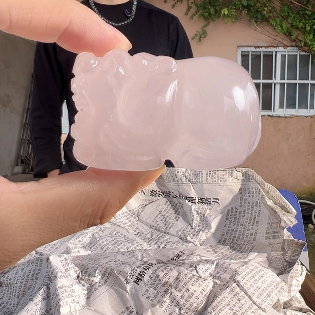 珠宝半成品水晶未镶嵌貔貅雕刻件