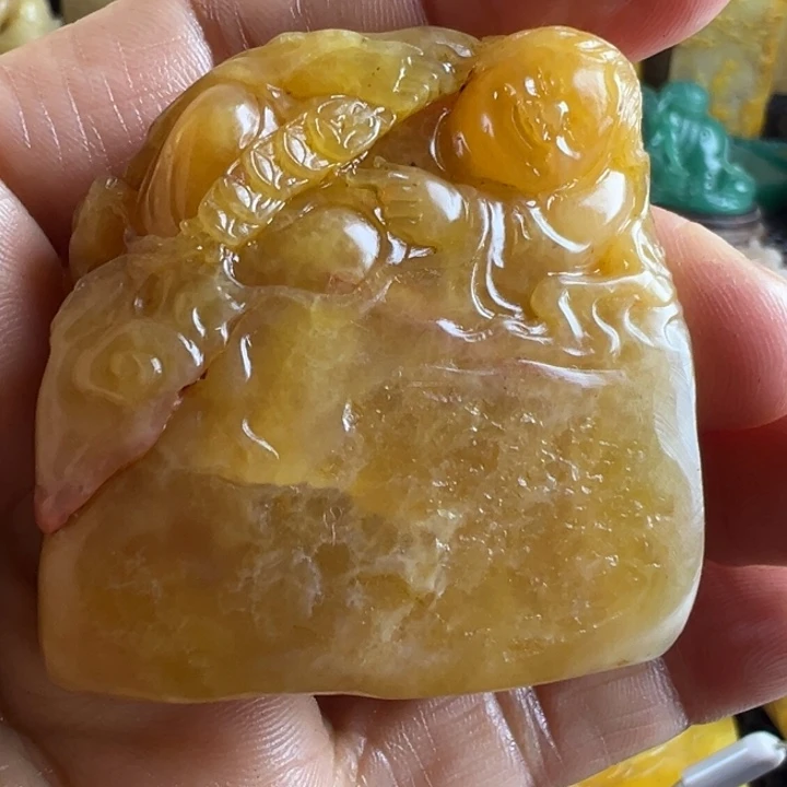 寿山石绿**蓝开门田一个