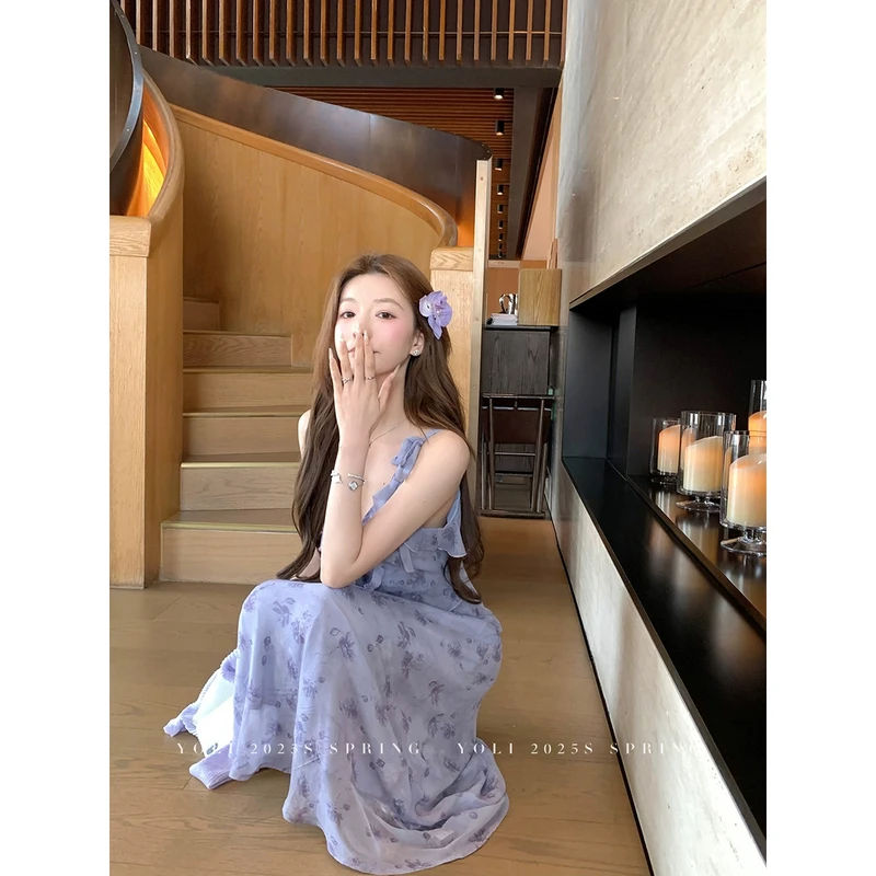 YOLI 张宥利"花城秘境"拼接连衣裙