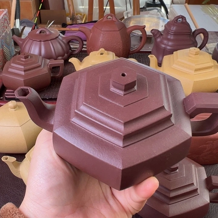 紫砂茶壶紫泥雪华微瑕