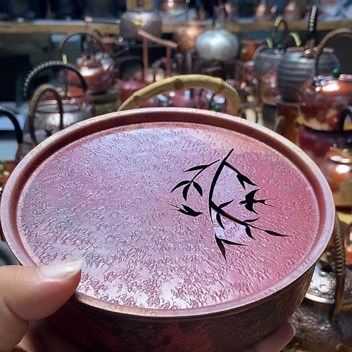 纯手工制作紫铜铜壶