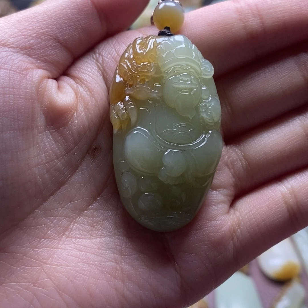 吊坠(不含链)未镶嵌和田玉（糖玉）