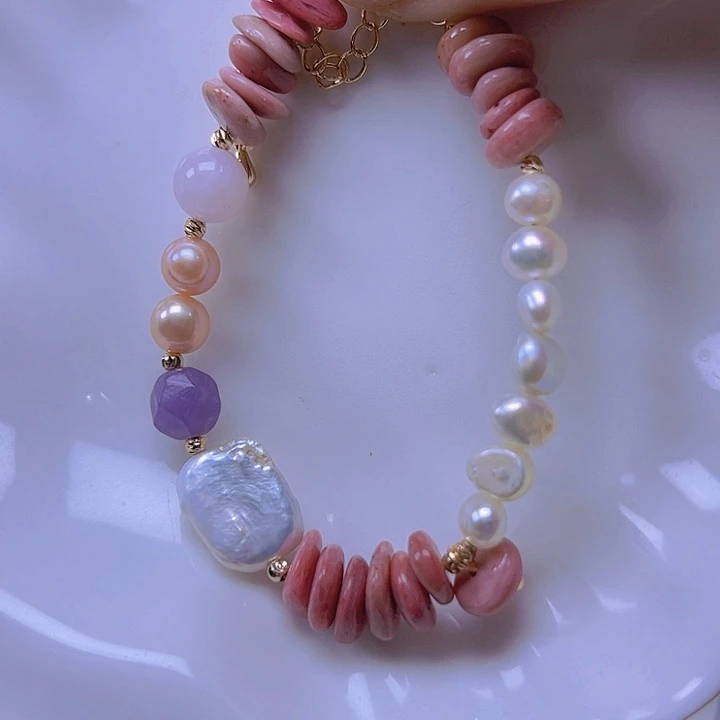 淡水珍珠手绳合金