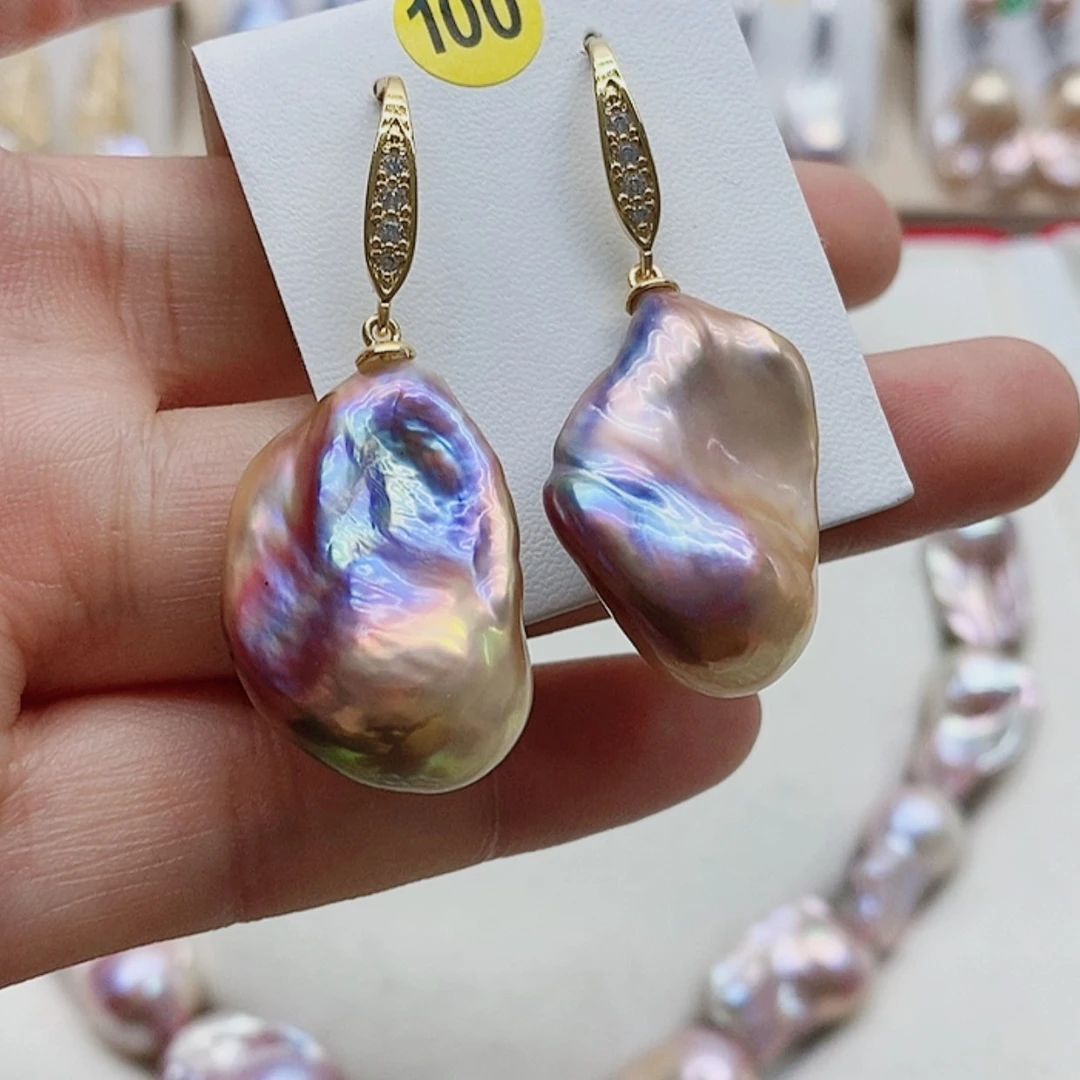 【闪购商品】淡水珍珠耳饰银S925镶嵌