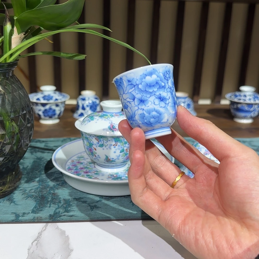 明逸堂手绘万花闻香杯