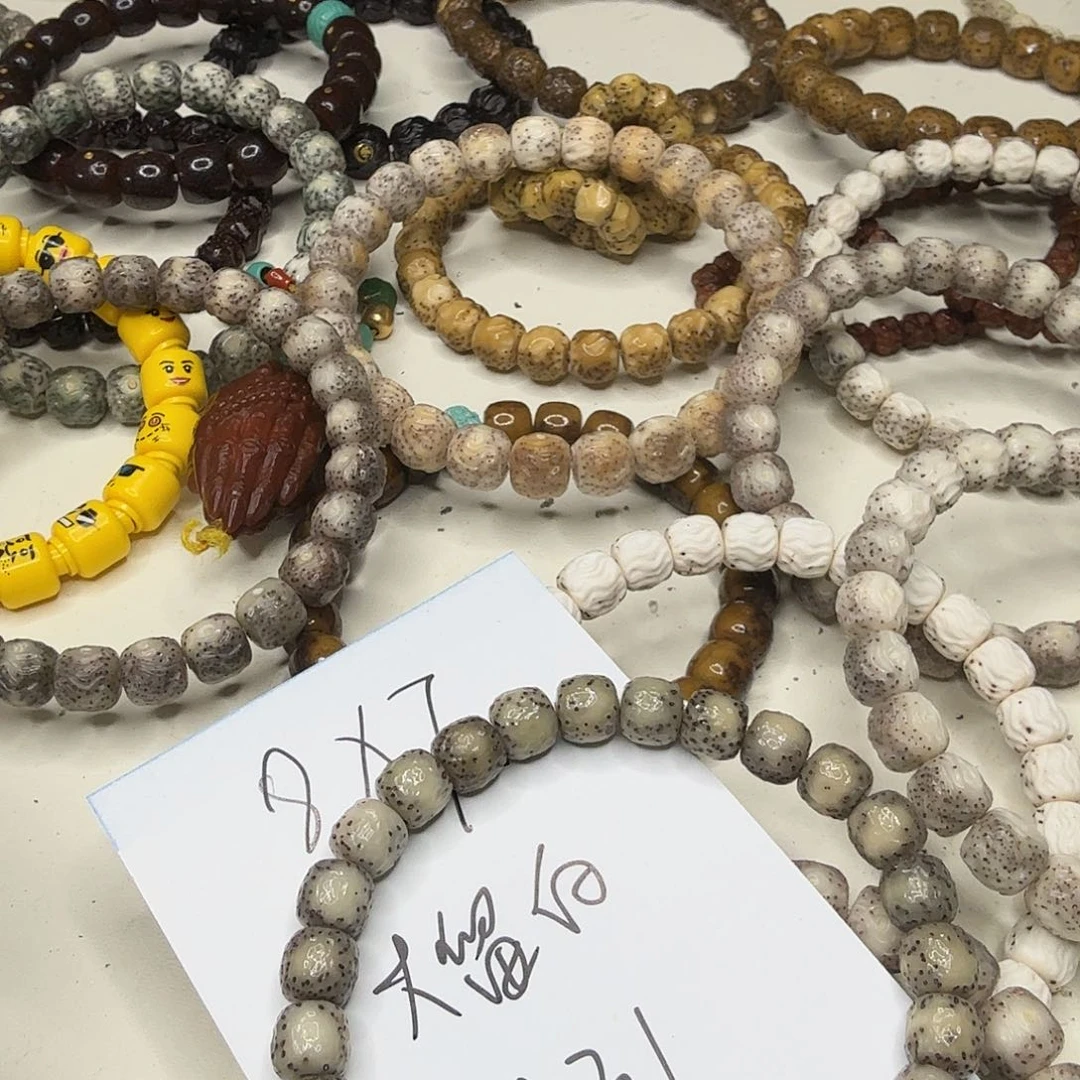 星月菩提吊坠冰糖大留白锤纹a31