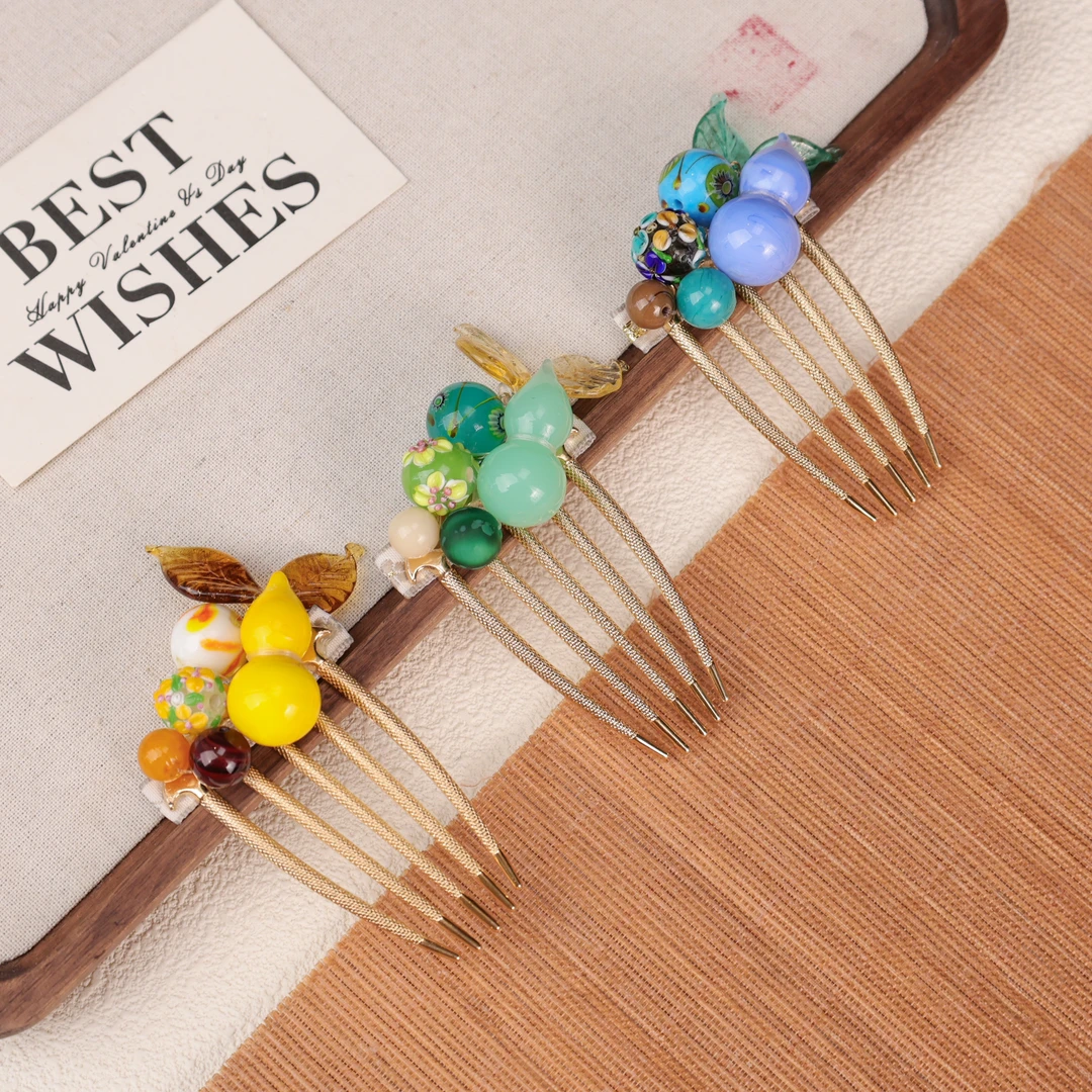 LZ3015 葫芦树叶凤眼发夹发箍气质时尚百搭轻奢