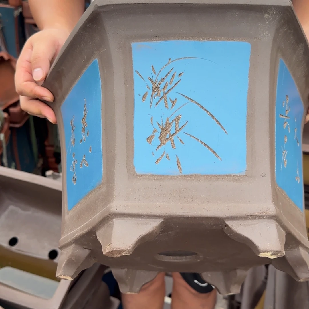 紫砂花盆口径33.21口径