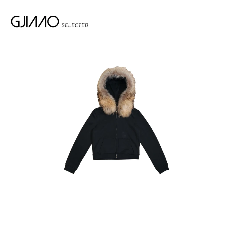 35086 大毛领加绒休闲外套（轻微掉毛）