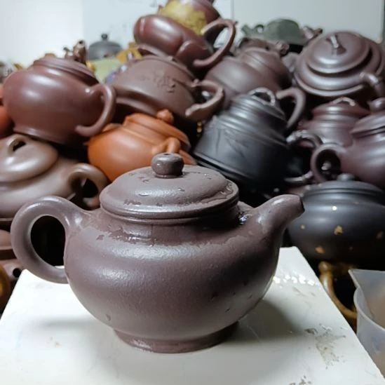茶壶紫砂宜兴原矿天青柴烧手工350cc紫砂壶