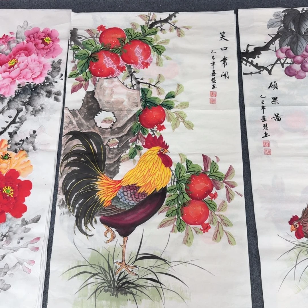 国画三尺尺寸50X100纯手绘作品