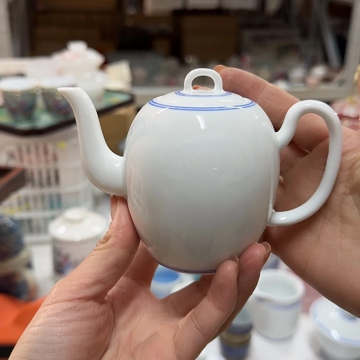 手绘画线泡茶壶微瑕