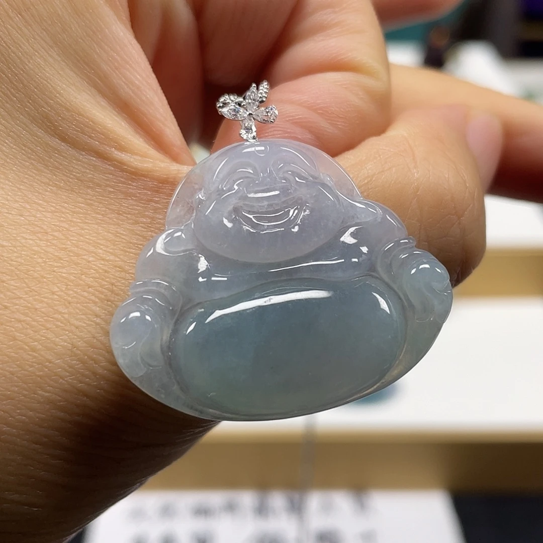 翡翠未镶嵌颈饰天然翡翠佛公吊坠一件28号