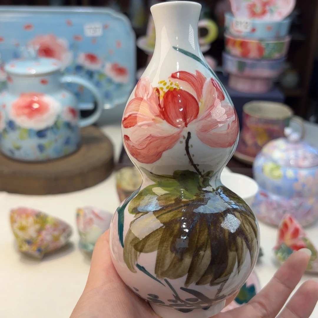 瓷片景德镇手绘高温釉下彩陶瓷茶具