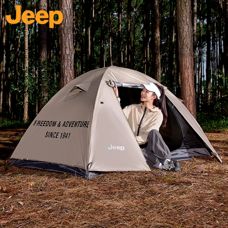 JEEP/吉普户外专业徒步登山帐篷露营野营过夜野外折叠便携防暴雨
