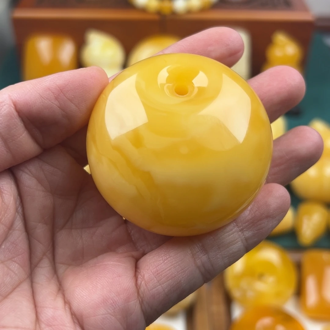 琥珀未镶嵌颈饰纯天然琥珀蜜蜡无优化