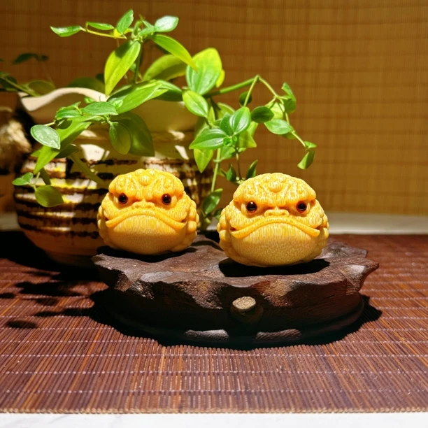 龙血金丝竹～金蟾手球一对