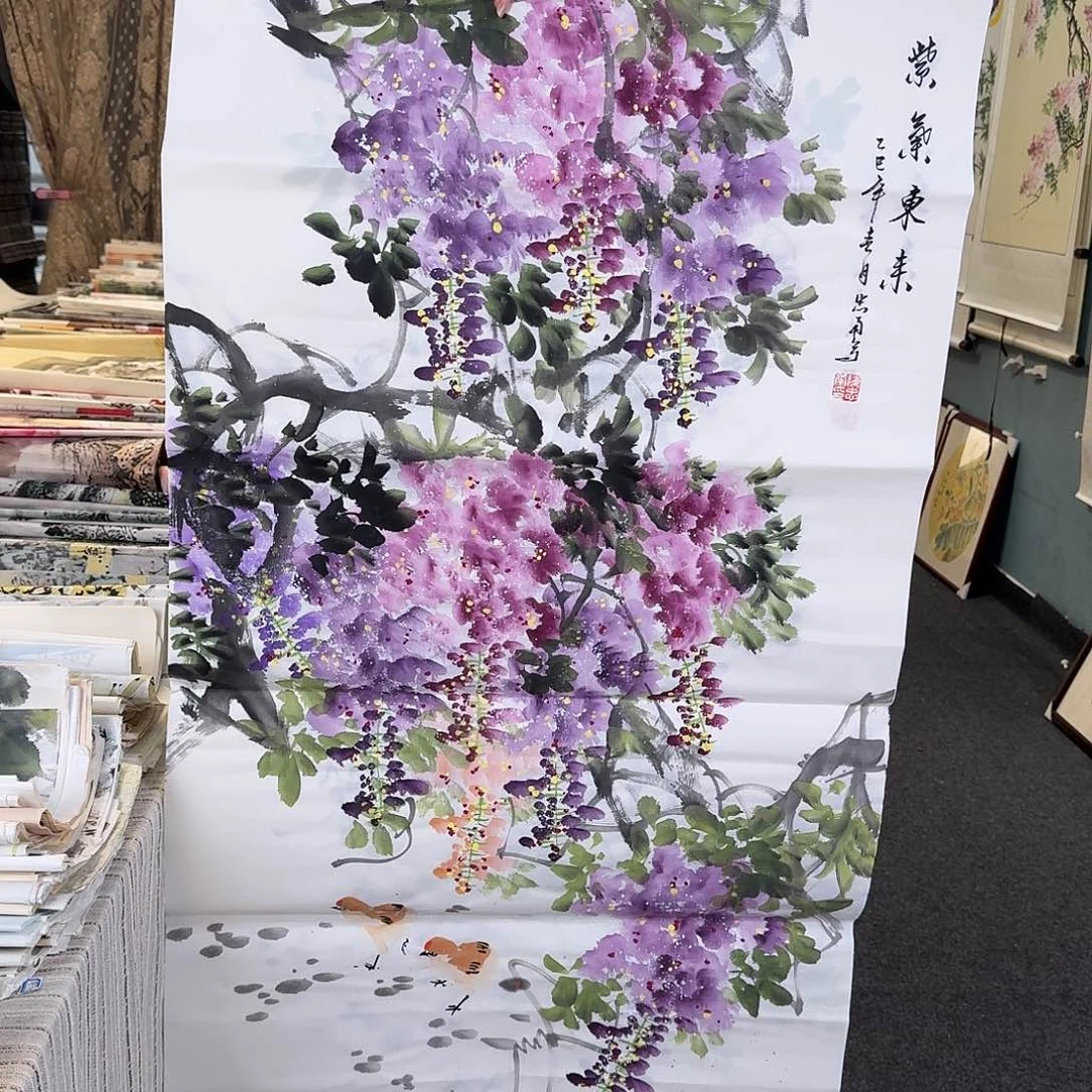 纯手绘国画作品好看四尺