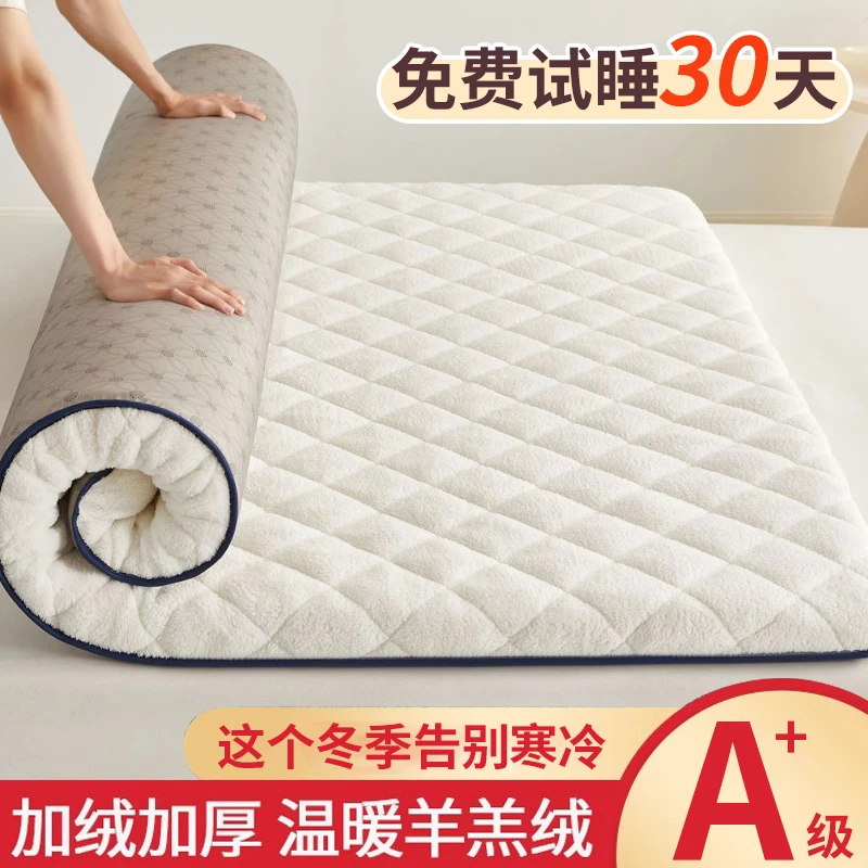 加厚羊羔绒床垫软垫冬季学生宿舍单人榻榻米海绵垫子垫被褥子加绒
