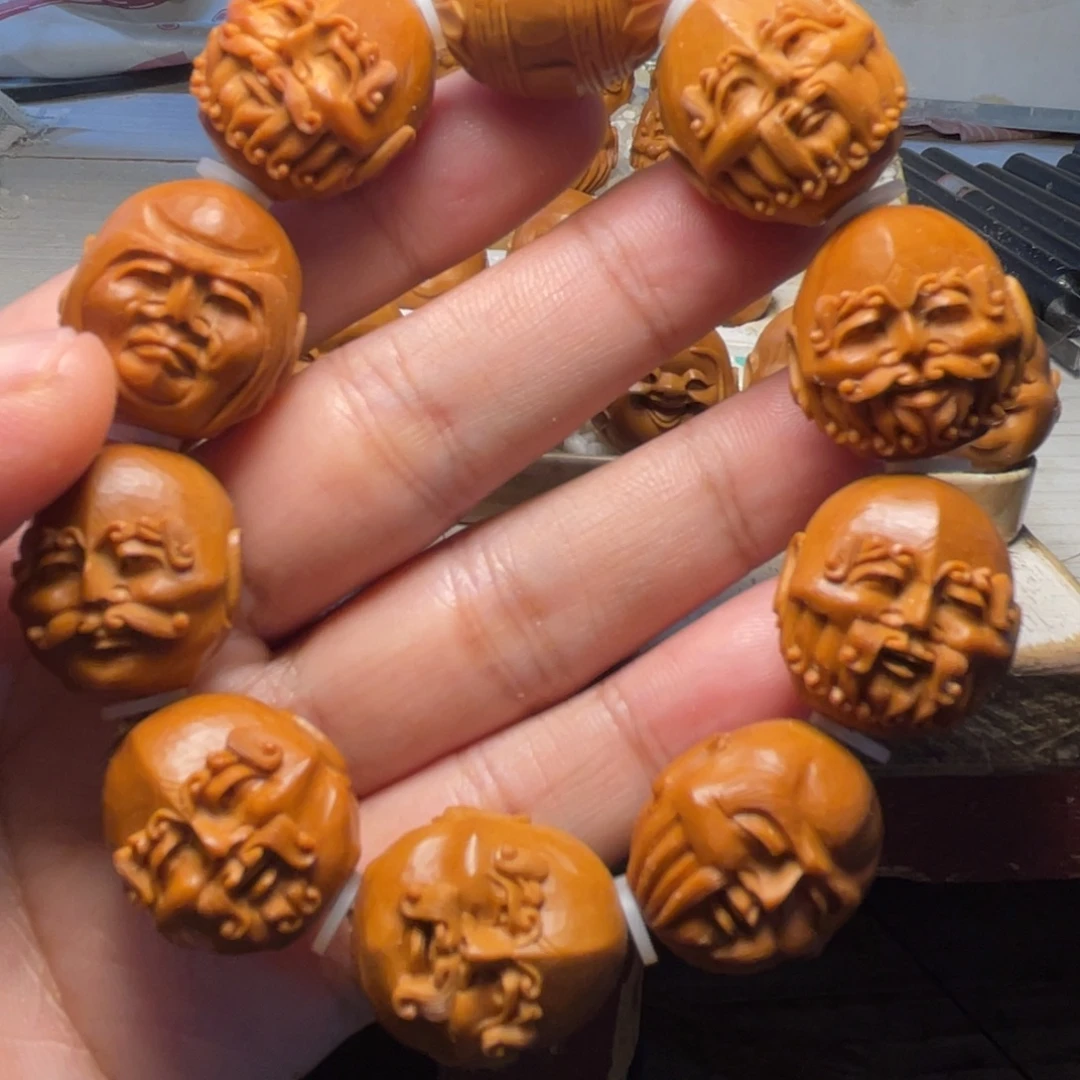 橄榄核手串/手链2.0铁核双面须派十八罗汉