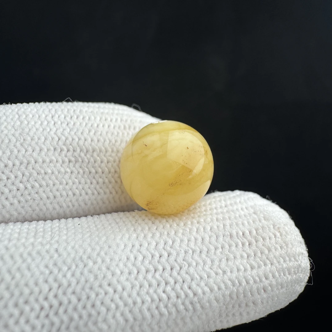 D4399天然蜜蜡 瑕疵特价圆珠12.2mm支持复检假一罚十