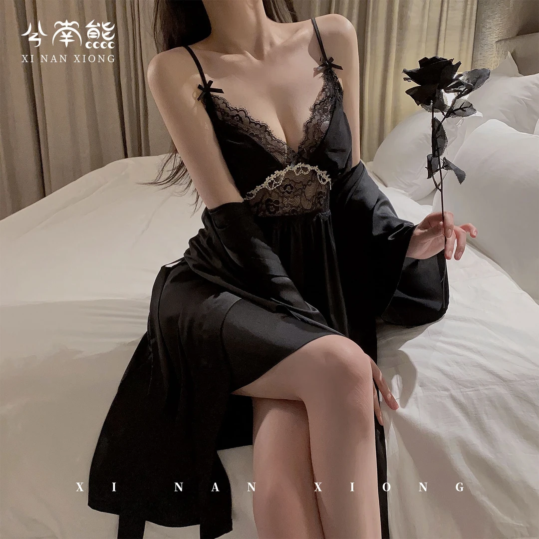 2025年新款禁欲系睡衣性感纯欲风女款法式吊带睡裙带胸垫夏季高级