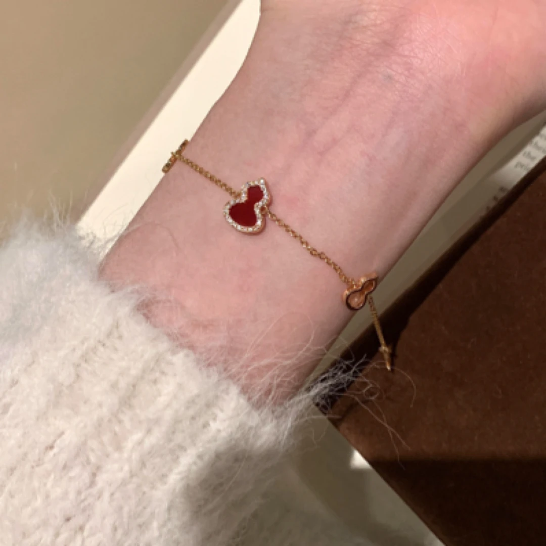 合金手链 玫瑰金色葫芦手链