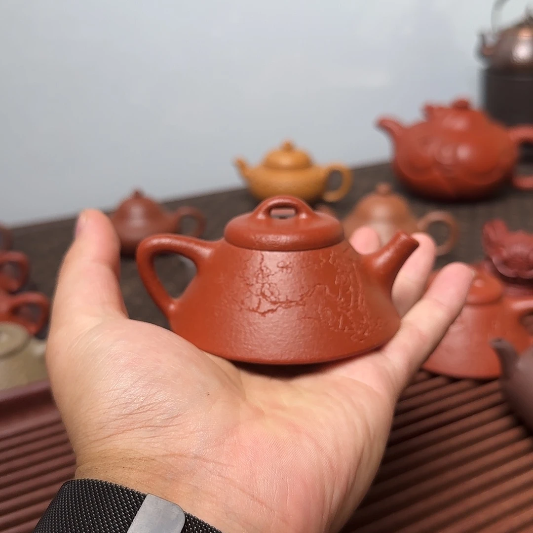歪***你茶壶紫砂新人福利价 纯红降坡小文瓢105cc