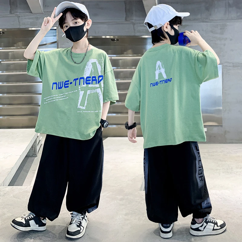 男童夏装套装8运动9夏季10短袖11大童男装12岁15夏天13两件套