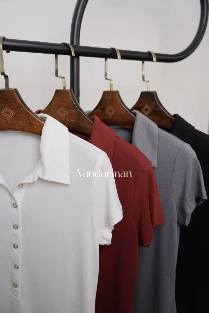 【醋酸蚕丝】05款针织休闲女士透气红色短袖polo简约遮肚短袖T恤620