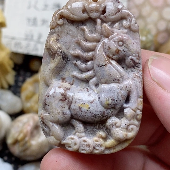 颈饰未镶嵌硅化珊瑚（珊瑚玉）汮*