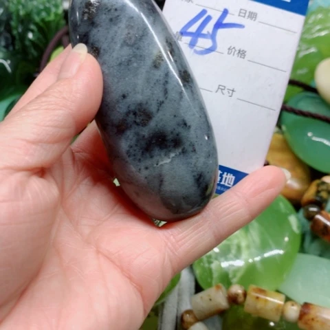 蛇纹石玉未镶嵌手把件甜*