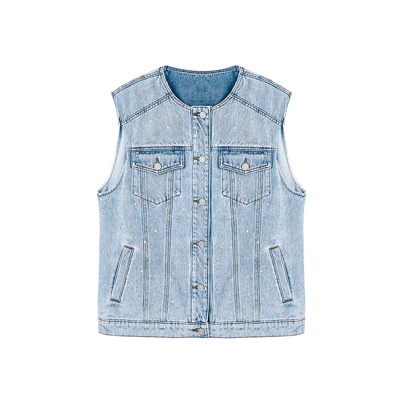 【尚雅专属】复古牛仔马甲N1602