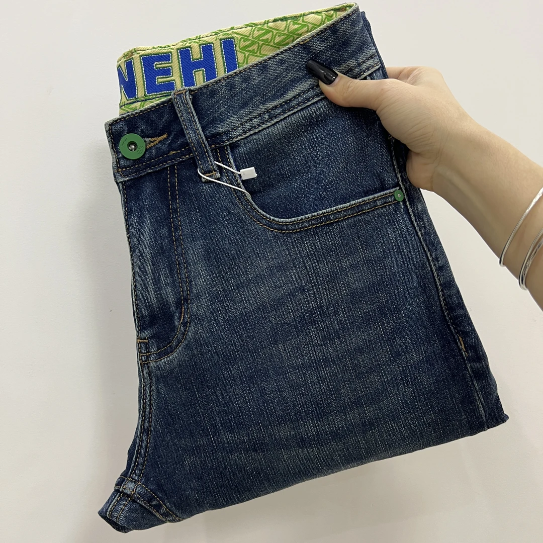 2024秋冬厚款男士牛仔裤小直筒百搭修身大牛经典水洗弹力男直筒