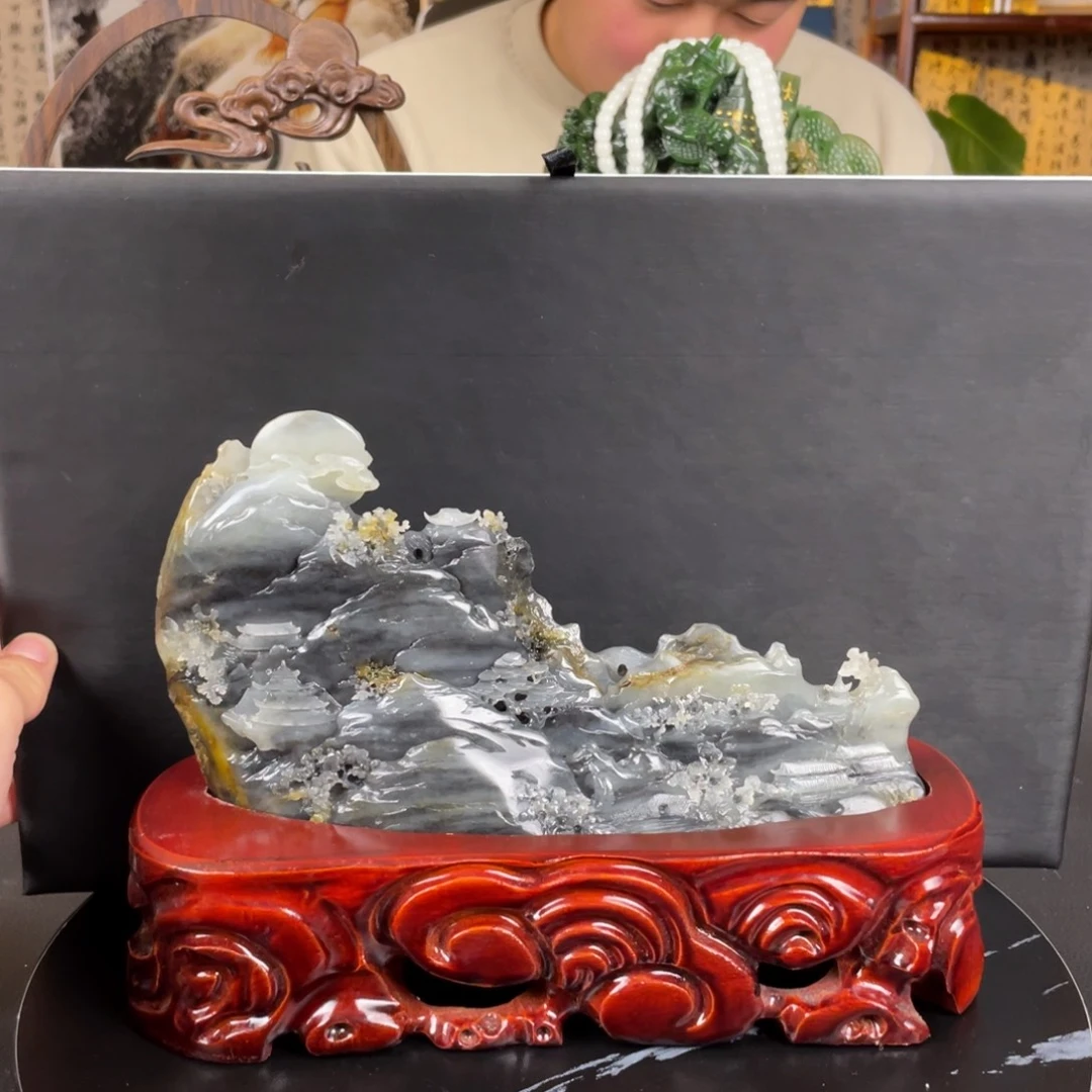 和田玉未镶嵌摆件