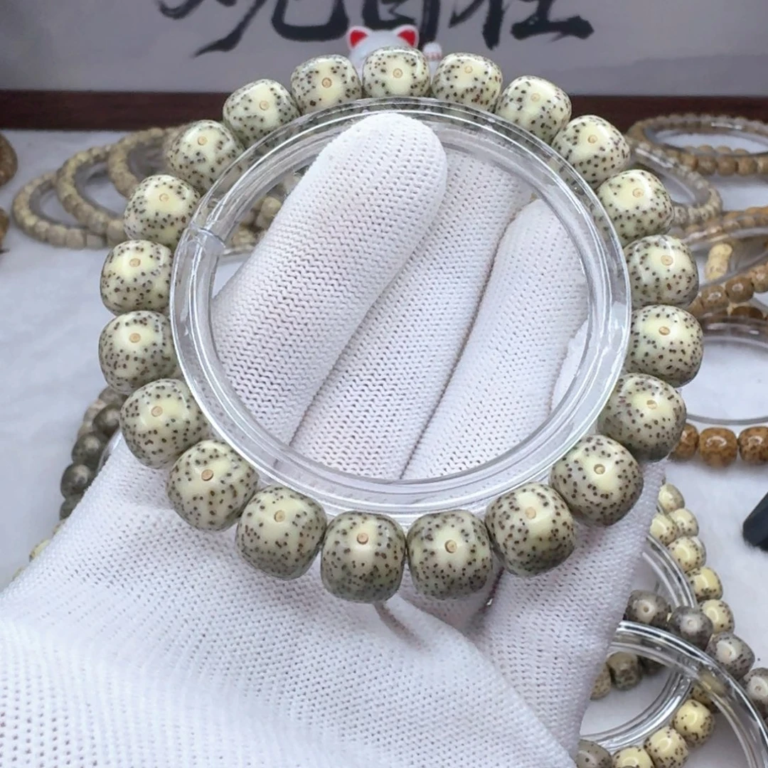 手串星月菩提11×10青花瓷月留白 066