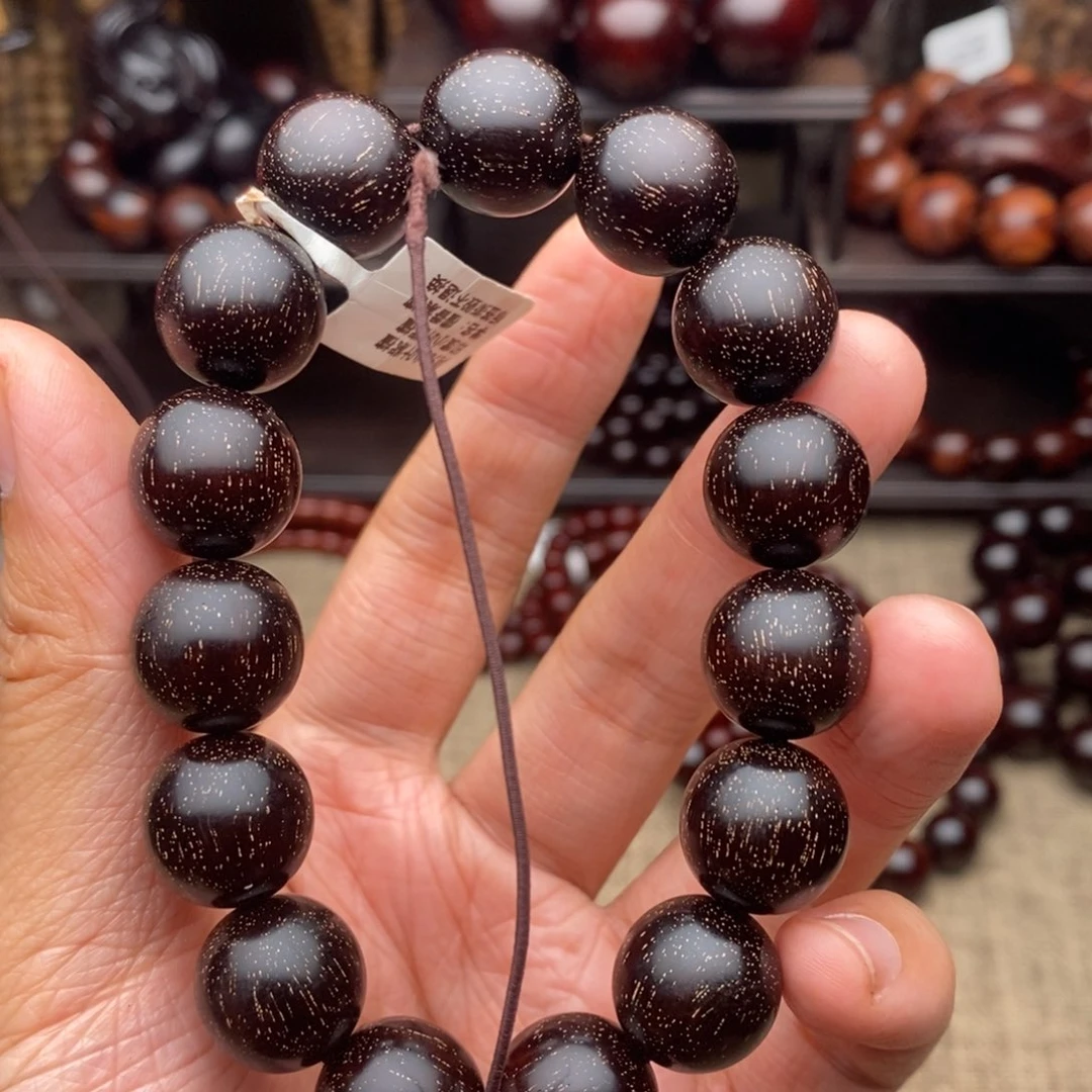 檀香紫檀（小叶紫檀）手串/手链我***员1.5爆满金星