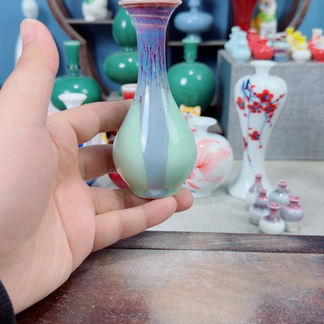 陶瓷手工小花器摆件
