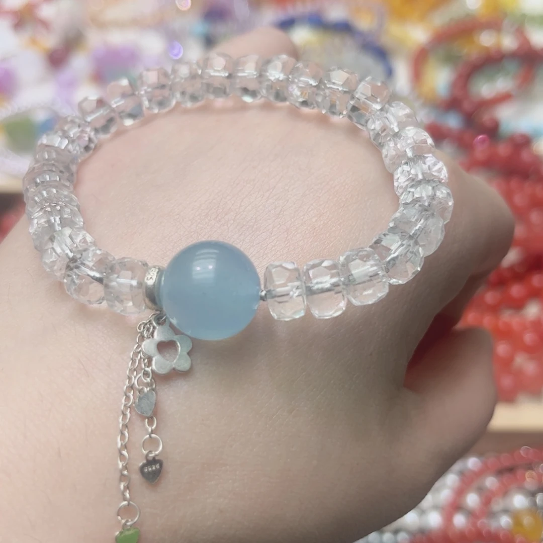 未镶嵌手链水晶白水晶盘珠