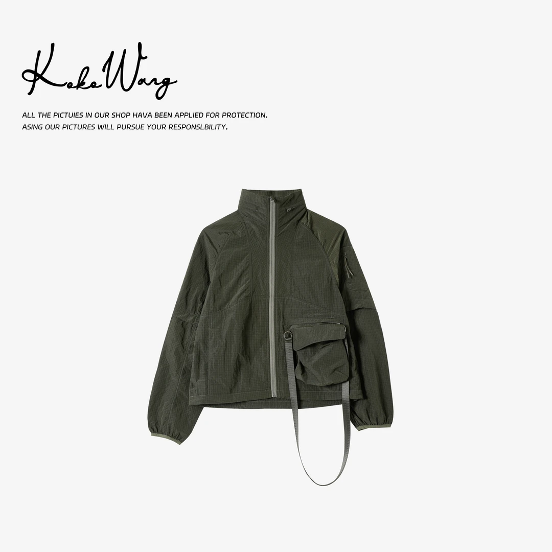 KOKOWANG夏季立体剪裁户外风防水休闲冲锋衣夹克外套536175E27W41