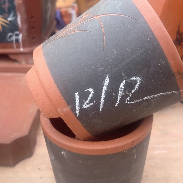 红陶紫砂兰花盆微瑕