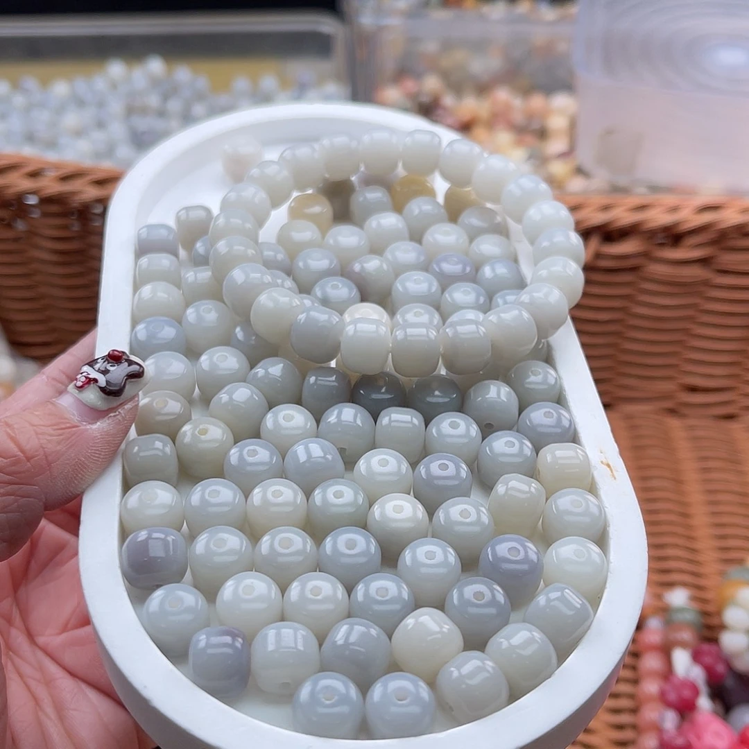 白玉菩提吊坠C/10mm/50+10颗