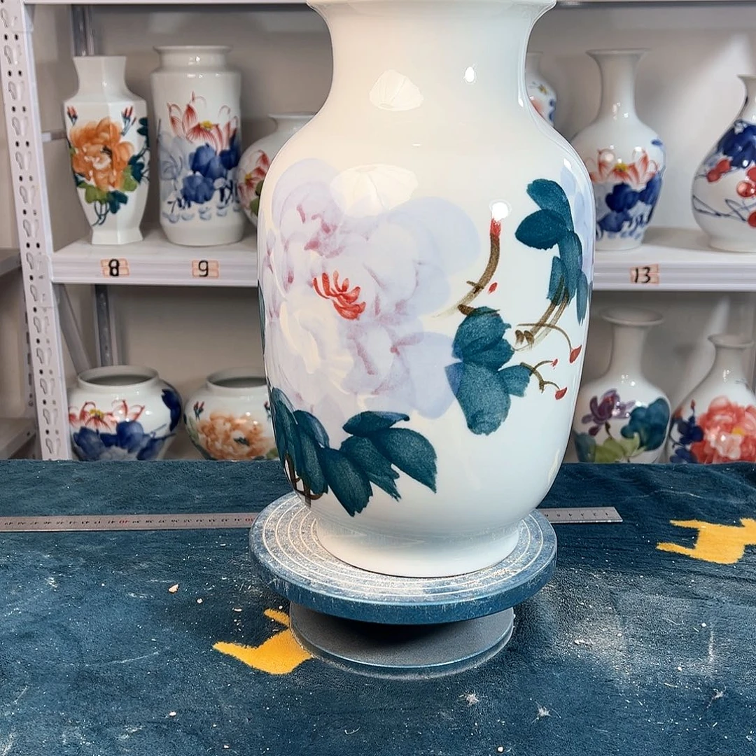 摆件景德镇陶瓷大冬紫牡