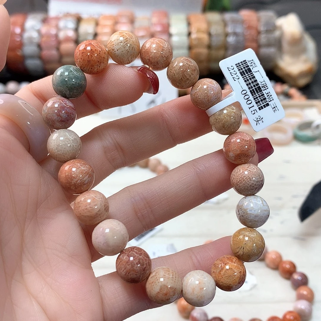 硅化珊瑚（珊瑚玉）手链未镶嵌K**T382