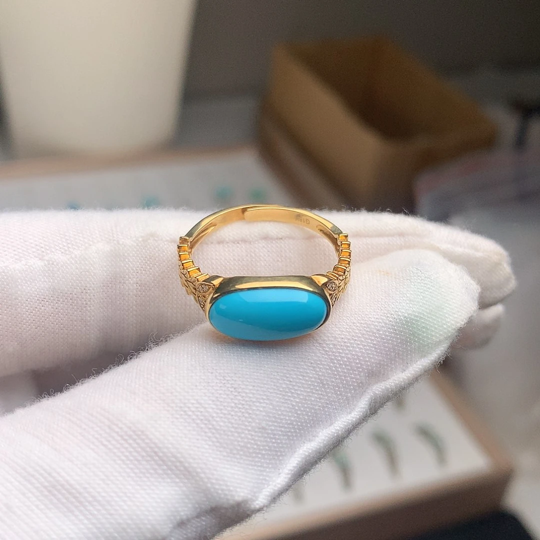 18K金镶嵌绿松石珠宝奇石