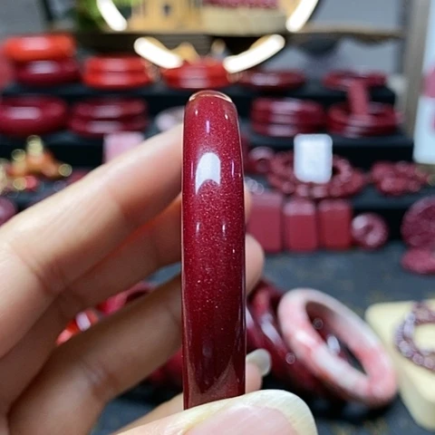 天然辰砂紫金砂心经手镯