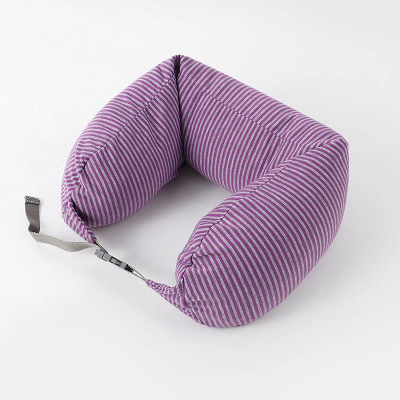 日式泡沫粒子枕纯棉多功能旅行枕u形护颈枕汽车飞机枕无印U型枕