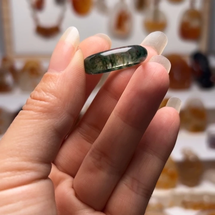 玛瑙/玉髓合金吊坠内径18mm