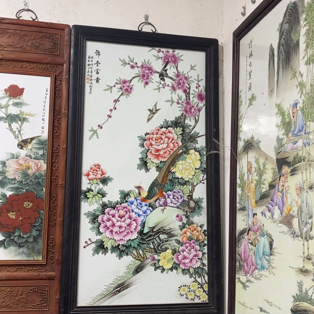 瓷片120*66 景德镇瓷板画柴窑烧制